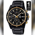 Casio Edifice Black Metal Analog Watch For Men. 