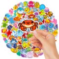 10/30/50/100pcs Cute Marine Animals Stickers Ocean World Cartoon Decals Kids Toy Scrapbook Laptop Luggage Phone Graffiti Sticker. 