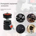 Mini Ball Head Tripod Head with Universal 1/4 Inch Screw Mounts for DSLR Cameras Flash Tripod Monopod Fill Light Easy Install Easy to Use. 