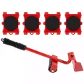 Moves Furniture Tool Transport Shifter Moving Wheel 5Pc Slider Remover Roller Heavy. 