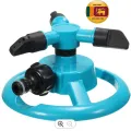 Plastic 3 arm water rotary sprinkler for garden. 