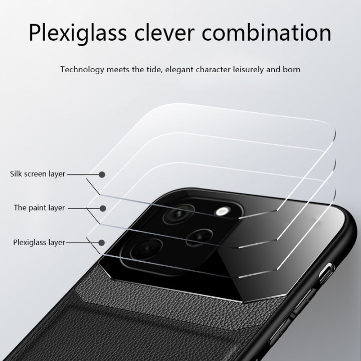 Biruiqu%20For%20Huawei%20Nova%20Y61%20Hybrid%20Soft%20TPU%20Leather%20Tempered%20Glass%20Shockproof%20Case%20Cover%20-%20Image%202