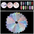 MTSSII 12 Pcs/Set Hollow Nail Sticker Stylish Self-adhesive Manicure Sticker Nail Art Accessory. 