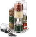 Spice Tower  Spice Jar 12 Bottle Plastic Stackable Spice Rack  Spice Bottle With Rack 12 Pcs. 
