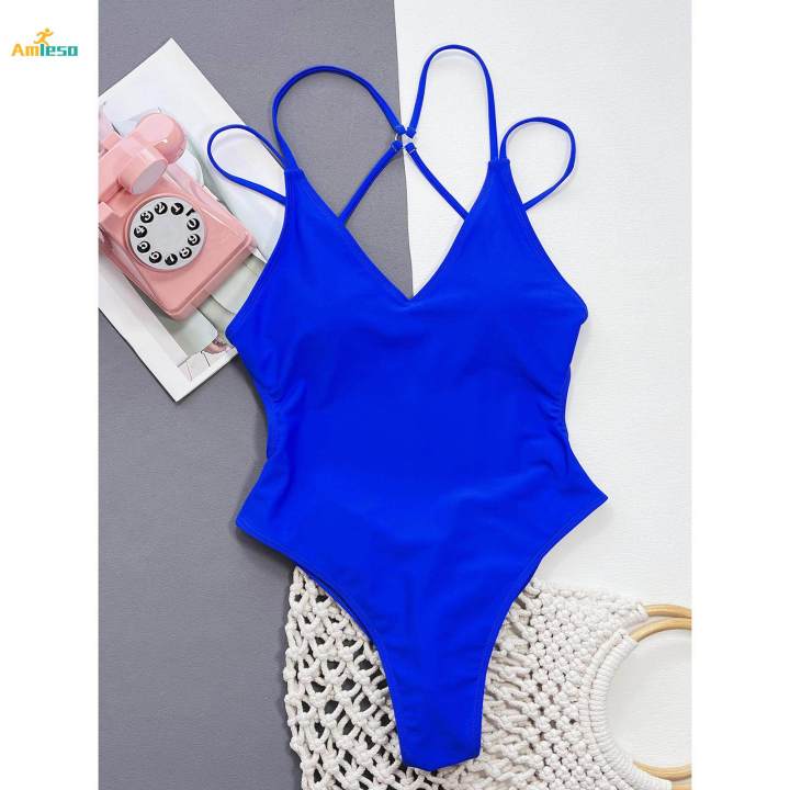 Monokinis%20Bathing%20Suit%20Halter%20Summer%20Vacation%20Beach%20Women%20Swimsuits%20L%20-%20Image%204
