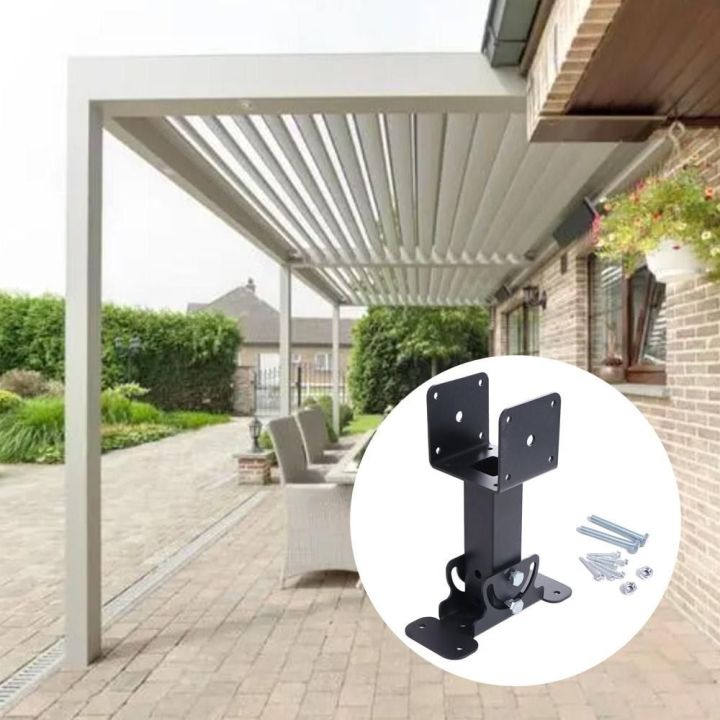 Pergula Beam Riser Durable 304 Stainless Steel Pergola Roof Riser Beam Bracket Adjustable ...