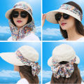 Women Foldable Anti-UV  Sun Hat Face Protection Hats Wide Big Brim Summer. 