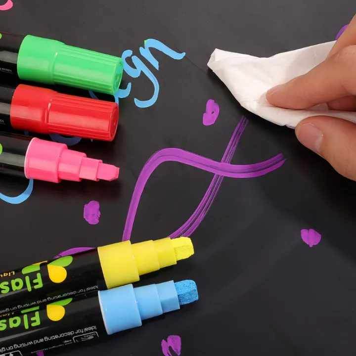 Reusable%20Stationery%20Supplies%20Writing%20Smooth%20Liquid%20Ink%20Glowing%20Pen%20Multicolor%20Drawing%20Highlighter%20Erasable%20Advertising%20Graffiti%20Pen%20LED%20Board%20Fluorescent%20Pens%20-%20Image%205
