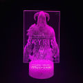 The Elder Scrolls V Skyrim Game Figure 3d Led Lava Lamp Touch Usb Night Lights Bed Room Table Desk Decoration. 
