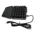 One Handed Keyboard, USB Wired 35 Keys Gaming Keypad for Work. 
