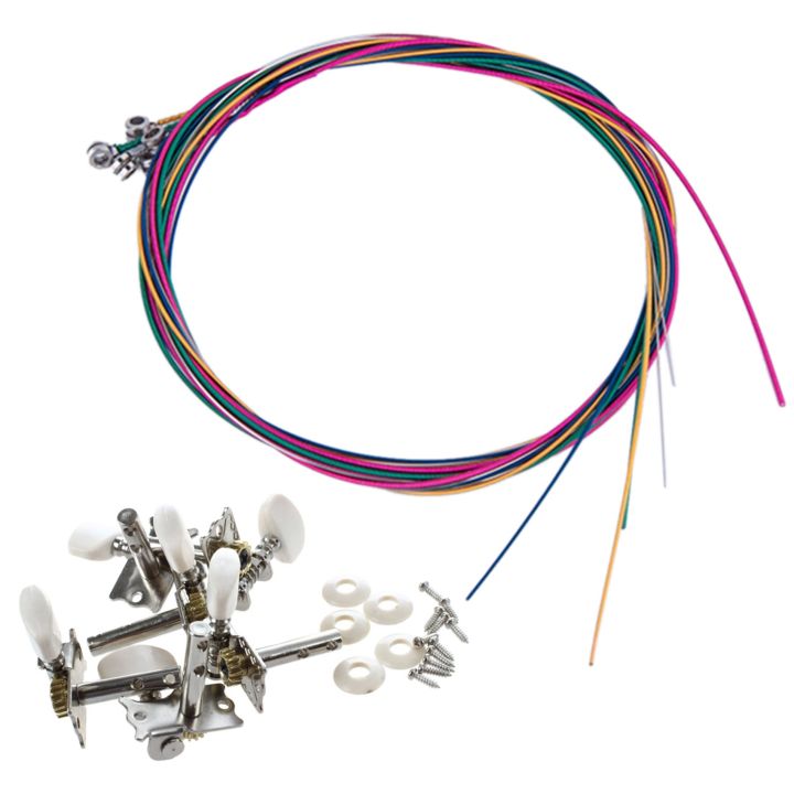 6Pcs Acoustic Guitar String Tuning Peg Tuner & 1 Set Acoustic Guitar