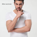 Vests Inner Ware Men's MODAL Solid Color Clothing Close-Fitting Short Sleeve Relax Breathable Strech O Neck Undershirts. 