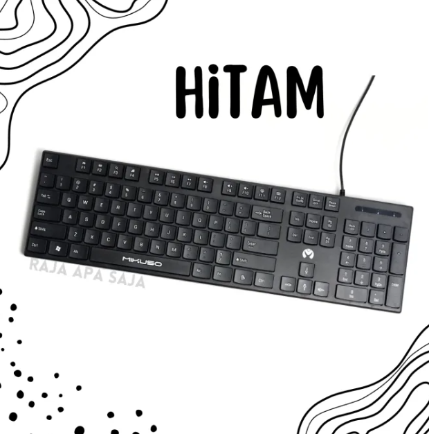 MIKUSO KB‑052U Wired USB Keyboard – Full‑Size 104‑Key Silent Typing ...