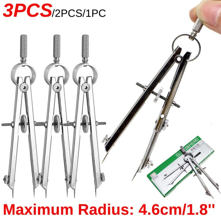 3-1pcs Professional Metal Compass Drawing Tools High Precision Spring Chart Planning Line Caliper Spacer Accurate Gauge