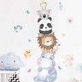 Nordic Cartoon Animals Wall Stickers for Children Kids Rooms Girls Boys Baby Room Decoration Wallpaper Elephant Panda Giraffe. 