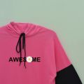 Women/ Ladies Loose-Fitting / Over-Sized Hodie T Shirt Long Sleeve Printed Snoopy Lancer Awesome Hoodie High Quality Cotton Fabric Cotton Fabric Hoodie / Jacket In Pink Colors. 