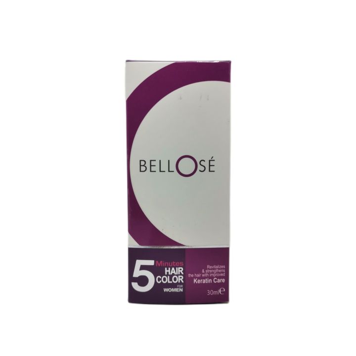 Bellose Permanent Hair Color Ready to Use Hair Dye Hair Gray coverage for Men 5 mts express hair color 20ml