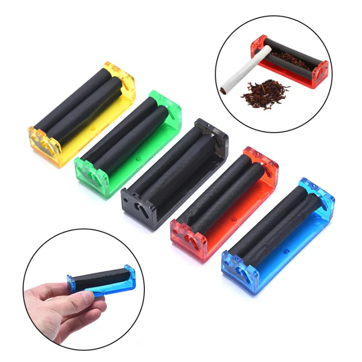 70mm Easy Manual Cigarette Tobacco Smoking Roller Maker Rolling Machine Clear　GENGLI