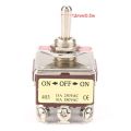 Durable ON/OFF/ON Three-position Rocker Control Heavy Duty Toggle​​ High Current Capacity Controller Device 4PDT 12 Pin Rocker Switch ​​3 Position Switch​​ Button Mechanism for Mechanical System ​Electrical Toggle​​ Electrical Equipment. 