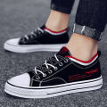 Spring Breathable Thin Sneakers Men's Trendy Canvas Shoes Men's Sports Casual Black Shoes Student All-Match Fashion Shoes. 