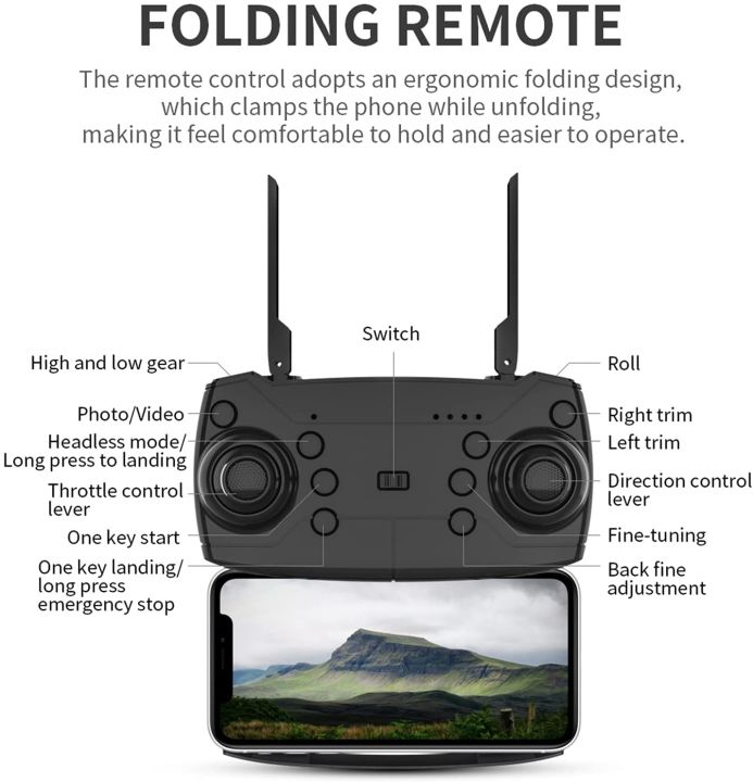 2021%20New%20Quadcopter%20E525%20WIFI%20FPV%20Drone%20With%20Wide%20Angle%20HD%204K%201080P%20Video%20Dual%20Camera%20Height%20Hold%20RC%20Foldable%20Quadcopter%20Dron%20Gift%20Toys%20-%20Image%209