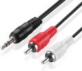 2RC TO 3.5mm AUX Cable Audio Cable Subwoofer Cable 3.5mm to RCA Audio Cable Headphone Jack Plug. 