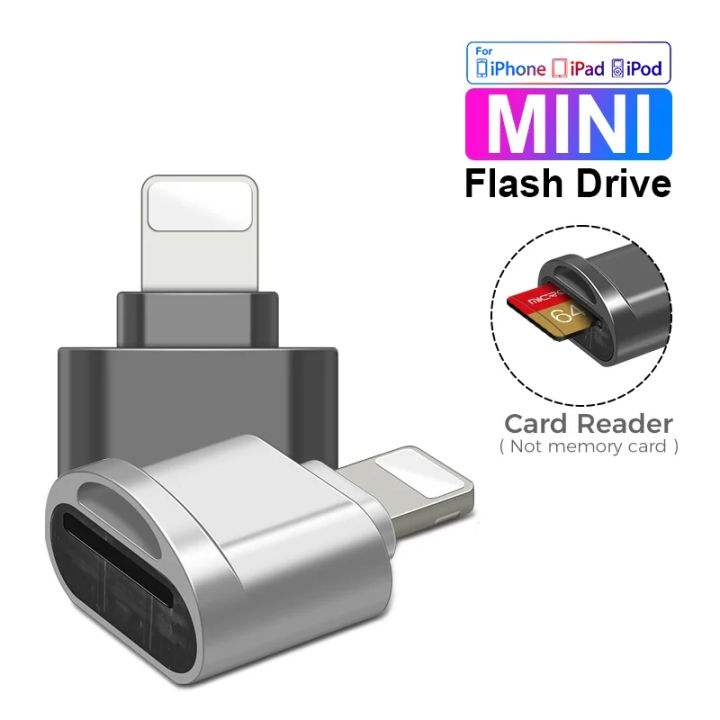 Mini Reader for IOS 13 8-pin Reader TF Memory Adapter Cardreader for 8 ...