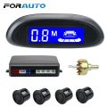 【black】 Car Reversing Buzzer System with 4 Automatic Parktronic LCD Parking Sensor System. 