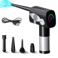 Compressed Air Duster Keyboard Cleaner Portable Cordless Computer Dust Blower with Battery Display,5-Gear Speed. 