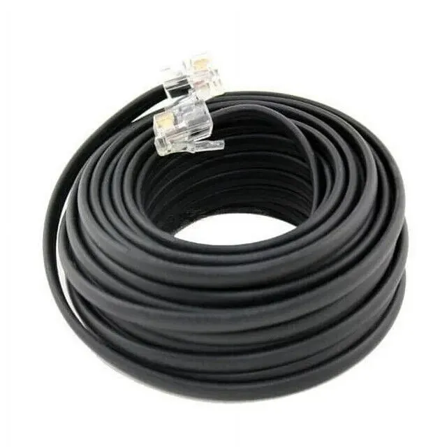 Telephone Line Cord Cable 6P6C RJ11 RJ11 DSL Modem Fax Phone to Wall 1M - 100M