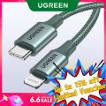 UGREEN USB C to Lightning Cable Nylon Braid MFi Certificate for iPhone 13,12, 12 Pro,11 /iPhone 11 Pro /XS Max X 8 20W PD Fast Charger Data Cable for Macbook Pro, Air, iPad Pro 2020,2018 USB C Cord. 