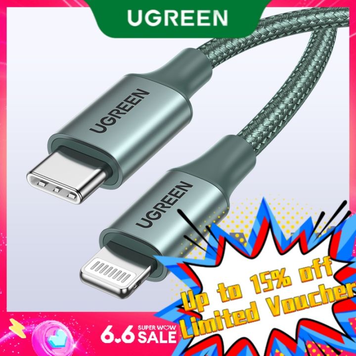 UGREEN%20USB%20C%20to%20Lightning%20Cable%20Nylon%20Braid%20MFi%20Certificate%20for%20iPhone%2013,12,%2012%20Pro,11%20/iPhone%2011%20Pro%20/XS%20Max%20X%208%2020W%20PD%20Fast%20Charger%20Data%20Cable%20for%20Macbook%20Pro,%20Air,%20iPad%20Pro%202020,2018%20USB%20C%20Cord%20-%20Image%202