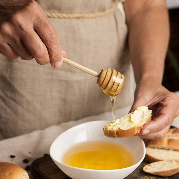 1/5/10/20PCS%208CM%20Mini%20Wooden%20Honey%20Dipper%20High%20Quality%20Honey%20Stir%20Bar%20Mixing%20Handle%20Jar%20Spoon%20Kitchen%20Tools%20-%20Image%202