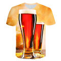 Summer Cool Beer Bubble Men's Women's 3D Printed T Shirts Personalities Fashion Tee Casual Comforts O-Neck Short Sleeve Men Tops. 