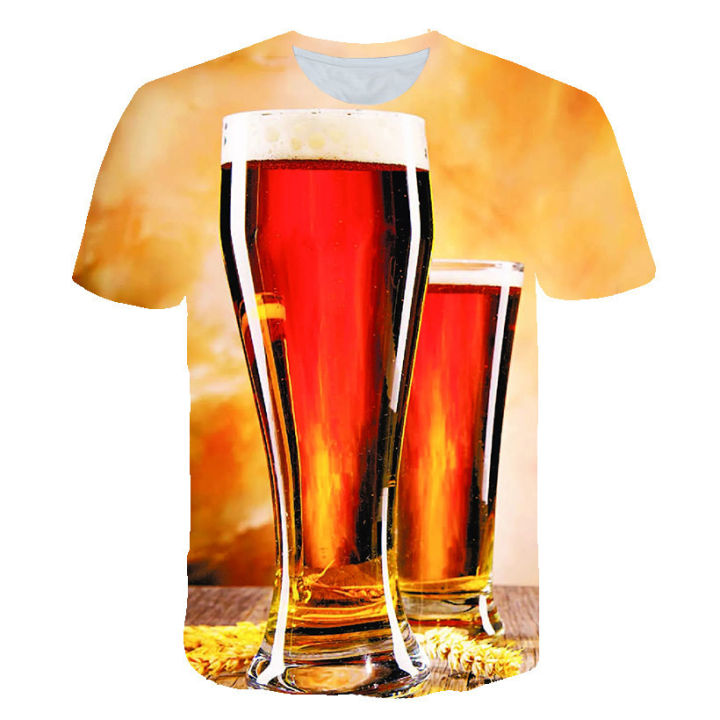 Summer%20Cool%20Beer%20Bubble%20Men's%20Women's%203D%20Printed%20T%20Shirts%20Personalities%20Fashion%20Tee%20Casual%20Comforts%20O-Neck%20Short%20Sleeve%20Men%20Tops%20-%20Image%207