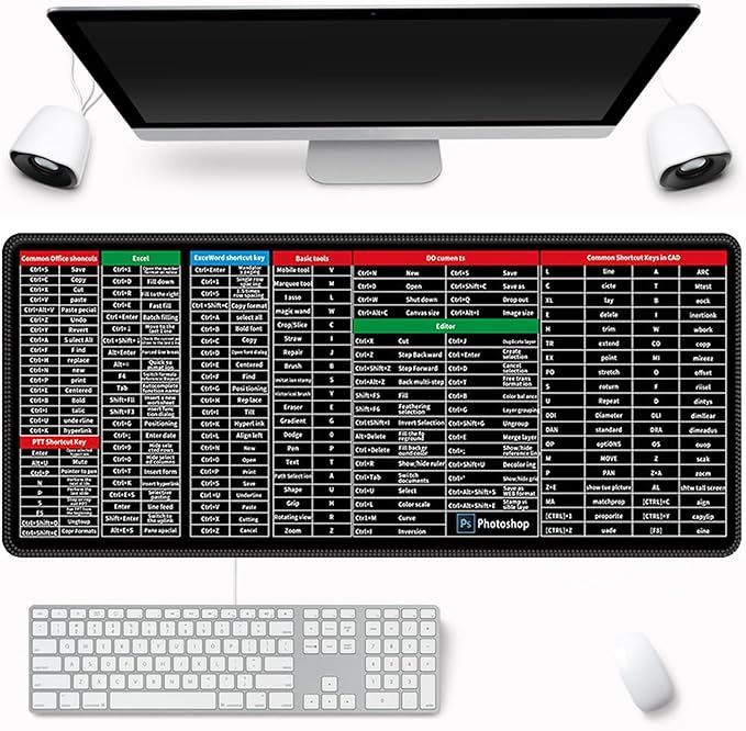 Mouse Pad Shortcuts,Anti-Slip Keyboard Pad,Excelpad Shortcut Mousepad, Excel  Short Cut Desk Mat,Short Cut Keyboard Pad,Word/Excel Shortcuts Cheat Sheet Mouse  Pad | Daraz.lk