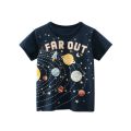 2023 Children's Clothing Summer New Boys Short Sleeve T-Shirt Cartoon Outer Space Cotton Baby Clothes Dropshipping. 