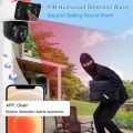 4K 8MP 4G Solar Battery Camera 4G Sim Card Dual Lens Dual Screen Outdoor Security Protection PTZ Cam PIR Human Detection CCTV. 