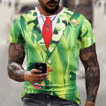 2022 New Fake Jacket Print T-Shirt Skull 3d clothes Summer Trendy Short Sleeve T-Shirt Top Men/women Short Sleeve tees. 