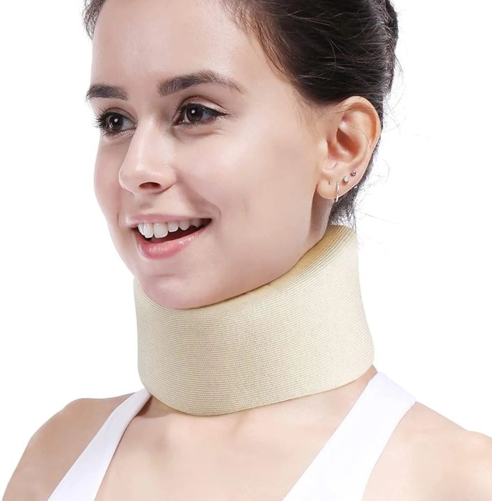 HKJD Soft Neck Brace for Neck Pain and Support, Adjustable Soft Foam Cervical Collar Stabilizer Relieves Pain Spine Pressure