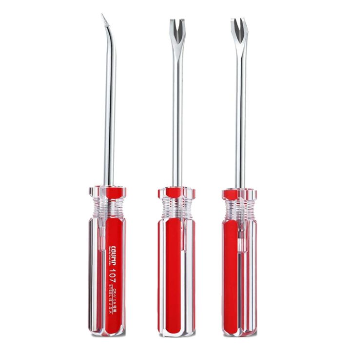 3Pcs Nail Pullers Tack Lifter 3mm V/U Tip Nail Staple Rivet Tack Puller ...