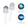 50pcs 4Pin 10mm F10 RGB LED Emitting Diode Indicator Arduino Red Green Blue Multicolor Common Anode Cathode DIY Circuit Bulb. 