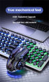 【Dream Sailing Store 】H300 wired luminous punk keycap mechanical keyboard game blue switch color backlit wired keyboard for pro gamer laptop. 