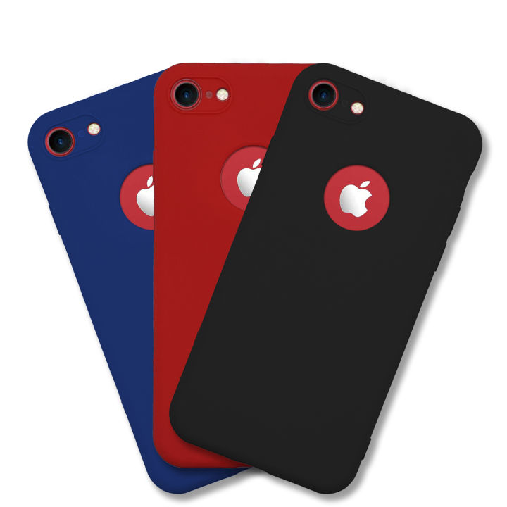 Ultra Slim Soft Silicon Case For iPhone Matte TPU Logo Cut