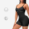 Yfashion Women Cotton Shapewear Non-marking Abdomen High Elastic ummy Control High Waist Sling Bodysuits color. 