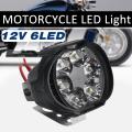 1 Pair Electric 6leds Spotlight External Led Motorcycle Spotlight Car Auxiliary Headlight Fog Lamp. 