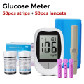 ew lood lucose eter lucometer it iabetes est 50/100pcs Strips With Lancets edal lood Sugar g/mmol style libre. 