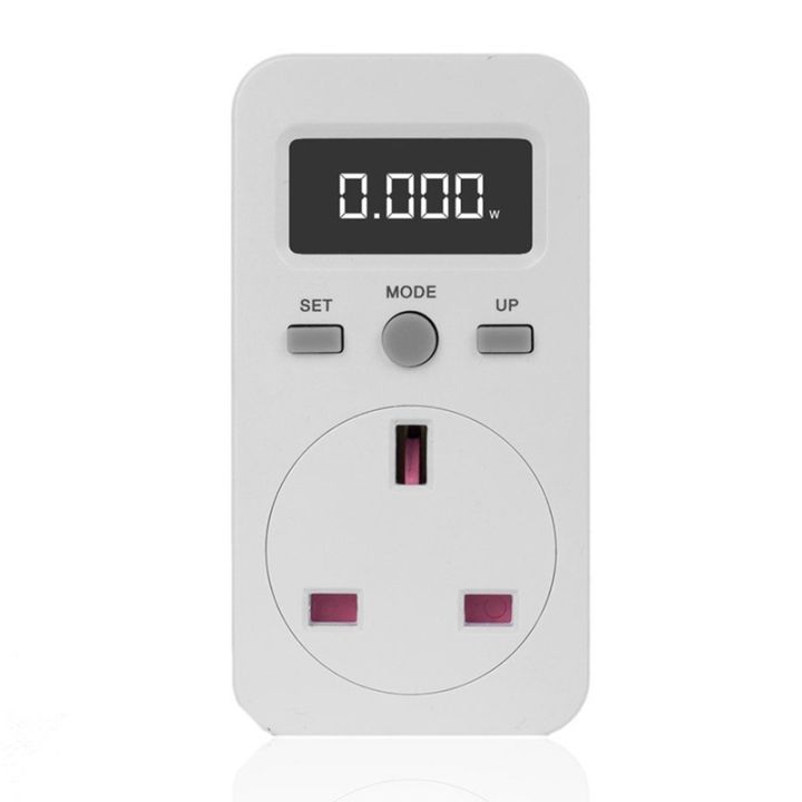 Digital Power Meter Plug-In Socket Electric Wattmeter Energy Monitor Uk Plug