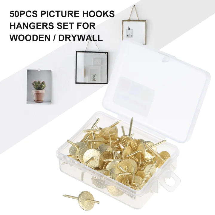 KOGEEK%2050PCS%20Picture%20Hooks%20Set%20Picture%20Hanging%20Hangers%20Picture%20Frame%20Hangers%20Hooks%20Pins%20Hanging%20Hardware%20for%20Wooden/Drywall%20-%20Image%203
