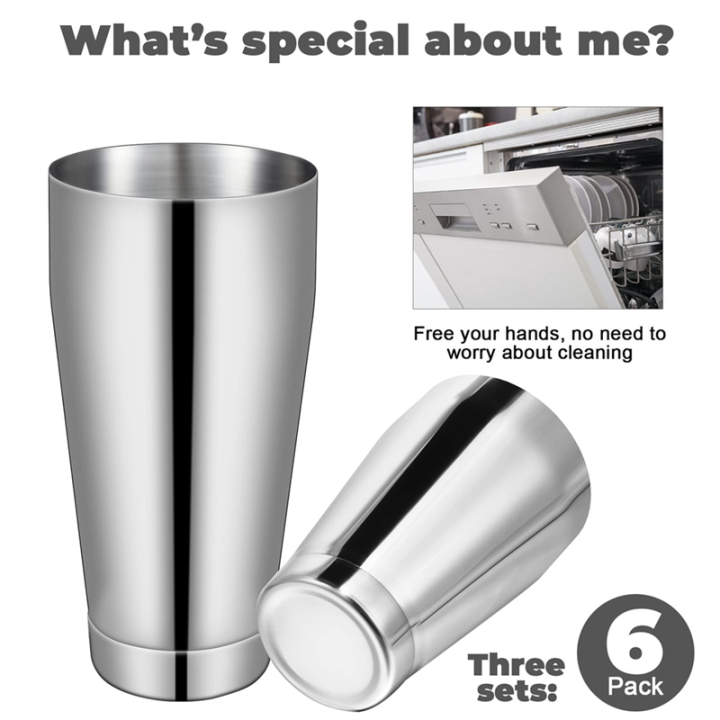 3Sets%20Cocktail%20Shakers%20Professional%20Bar%20Shaker%20Boston%20Shaker%20Set%20Stainless%20Steel%20Shaker%20Drink%20Mixer(Silver)%20Easy%20to%20Use%20-%20Image%204